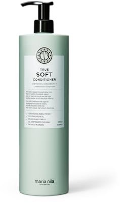 Maria Nila - True Soft Conditioner, 1 Liter - Feuchtigkeitsspendende Haarspülung für trockenes Haar - Mit Arganöl & Colour Guard Complex – Anti-Frizz & entwirrend - Vegan & Tierfreundlich - Extragroß