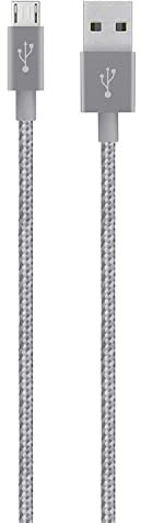 Belkin Premium MIXIT Metallic Micro-USB auf USB-A Lade-/Sync Kabel (1,2m) grau
