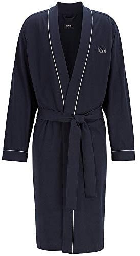 BOSS Hommes Kimono BM Peignoir Style Kimono en Coton brossé avec Logo