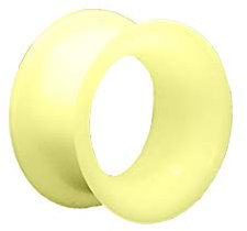 eeddoo Flesh Tunnel weich flexibel Gelb Silikon 40 mm