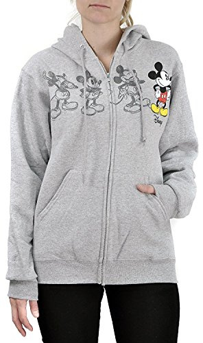 Disney Women's Mickey Mouse Classic Animation Zip Hoodie