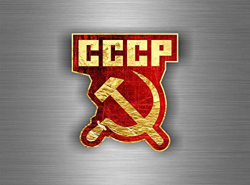 Akachafactory Selbstklebend Sticker Auto Flagge UDSSR Russland sovietique CCCP russischen Sowjet R5