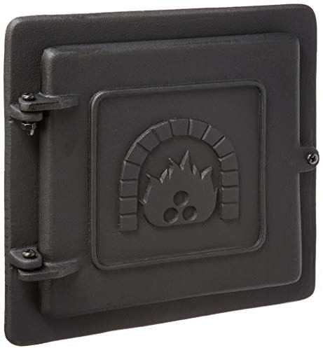 Minuteman International Puerta de Hierro Fundido, 20,3 x 20,3 cm, Color Negro