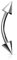 Paula & Fritz® Barbell Stud Labret Monroe Cartilage Silber Spitze Spike Farben Edelstahl Chirurgenstahl 316L Länge 6mm - 12mm CS02-1411412