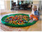 Hivel Tragbar Spielzeug Speicher Tasche Aufraumsack Aufbewahrung Beutel Spielzeugaufbewahrung Spieldecke fur Lego,Kinder GroBe Durchmesser 150cm - Grun