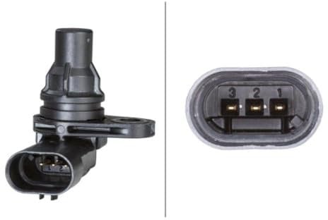 HELLA 6PU 009 121-321 Sensore, Posizione albero a camme - 3a... poli - Parte frontale