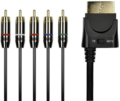 Speedlink Max-X 5.1 Xbox 360 Komponentenkabel (zusätzlicher optischer Ausgang, vergoldet, 2,3m)