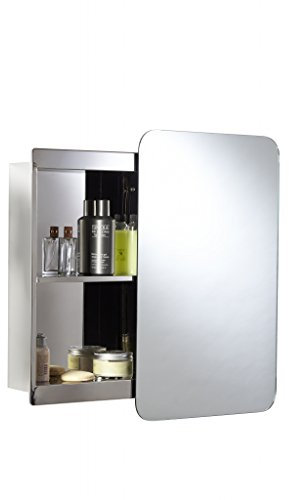 Croydex Medway Schwebetürenschrank, Edelstahl, Silber, 500 x 380 x 110 mm