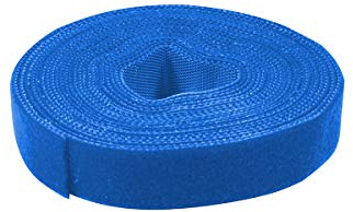 LogiLink KAB0053 Kabelbinder aus Klettband, 4 m, blau