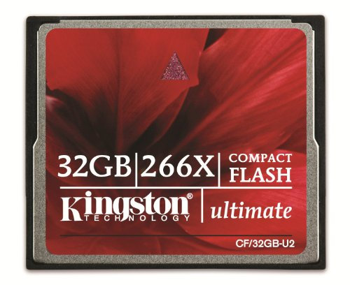 Kingston CF/32GB-U2 266X 32 GB Compact Flash Card, Red/Black