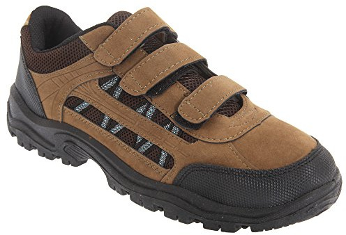 Dek ASCEND Three Touch Fastening Trek And Trail Casual Trainer Shoes - Khaki/Brown Textile/Synth.Nubuck, Small Kids UK 9 / EU 26