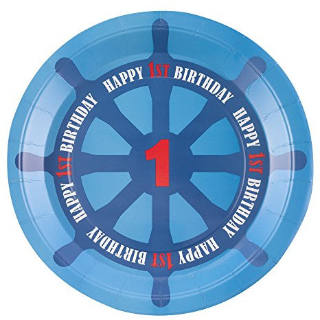 Neviti 598816 Ahoy There 1st Birthday Plate