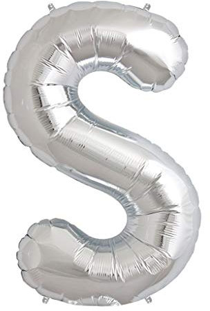 Grabo XXL Riesen Buchstabe Folienballon 102 cm (40) Farbauswahl – Perfekte Deko für Geburtstage, Jubiläen & Feiern – Happy Birthday - für Helium und Luft! Wiederverwendbar! (Silber, S)