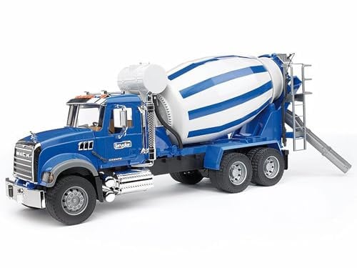 Bruder - 2814 - Véhicules sans piles - Camion toupie à béton Mack - Bleu