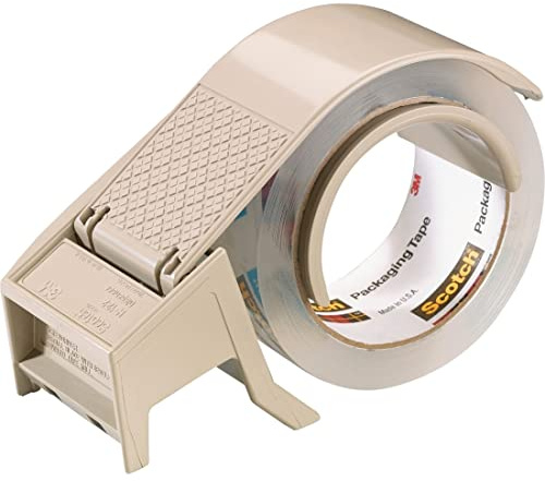 Scotch H122 Industrie-Klebebandabroller mit integrierter Bremse für 5,1 cm Klebeband, leicht und kompakt für kommerzielle Verpackung, Versand, Umzug, Karton- und Karton-Dichtung, grau