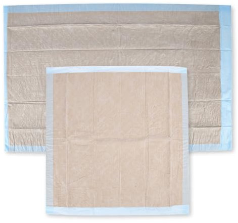 Franz Mensch Hygostar Bettunterlagen, 12-lagig, 90 x 60 cm | PP/Zellulose/PE, 100 Stück, saugstarke Inkontinenzunterlagen, Krankenunterlagen wasserdicht