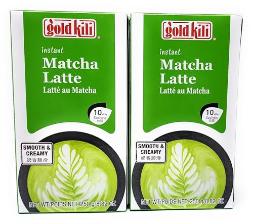 [ 2 x 250 g (10 x 25 g)] Gold KILI Instant Matcha Latte / Matcha Latte