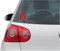 INDIGOS UG Auto Aufkleber Number 13 rot - 88mmx104mm - Autoaufkleber - Tuning - Sticker - Heckscheibe - Fahrrad - Motorrad - UV beständig