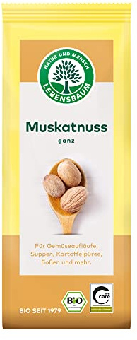 Lebensbaum Muskatnuss, ganz 3 Stück, 3er Pack (3 x 30 g) - Bio