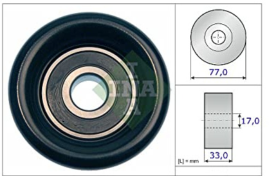 INA 532 0568 10 Umlenk- / Führungsrolle Keilrippenriemen Kompatibel mit HYUNDAI H-1 Travel TQ