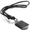 JewelryWe Schmuck Leder Halskette mit Lederseil rund um Dog Tag Hundemarke Anhänger, Schwarz Kette für Damen und Herren, Verstellbare Länge 40-80cm