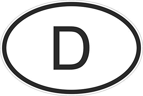 Akachafactory Autocollant Sticker Drapeau Oval Code Pays Voiture Moto Allemagne Allemand d