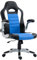 Vinsetto Computer Gaming Chair, Office Desk Swivel Chair, PU Leather Racing Chair with 90° Flip-up Armrest, Adjustable Height and Rolling Wheels, Blue