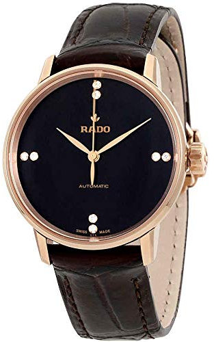 Rado Coupole Classic Damen-Armbanduhr Diamant 31.8mm Leder Automatik R22865755