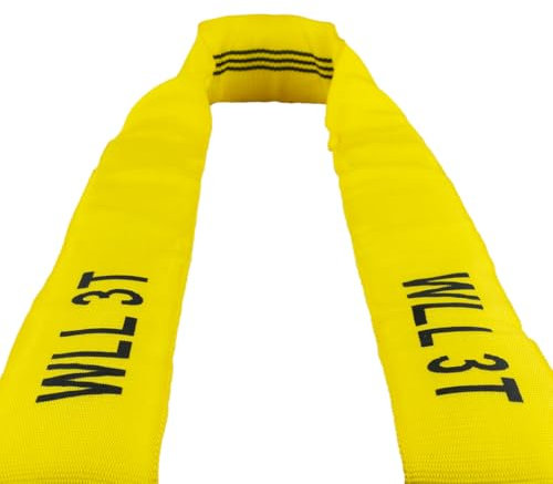 Rundschlinge 2 Meter bis 3000 kg, Bandschlinge DIN EN 1492-1 Zertifiziert, Hebeband 2m / 3t, Hebegurt | Hebeschlinge | Kranschlinge | Tragegurt