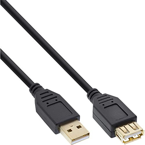 InLine 34611S - Alargador USB 2.0 (conectores macho a hembra, 10 m), color negro
