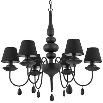 Kronleuchter BLANCHE SP6, 6-flammig, E14, Schwarz