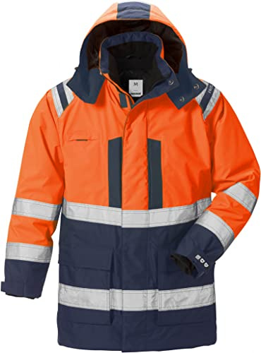 Fristads Kansas Workwear 119628 High Viz Airtech Winter Parka, Warnhinweis: Orange/Marineblau, XXXL