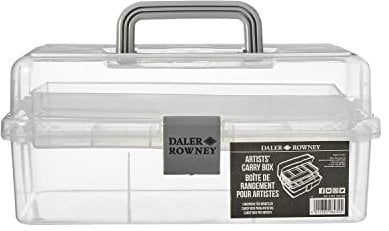 Daler-Rowney Artists' White Caddy Carry Storage Box for Art Supplies, 33 x 20 x 15cm, Ideal for Professional Artists & Students