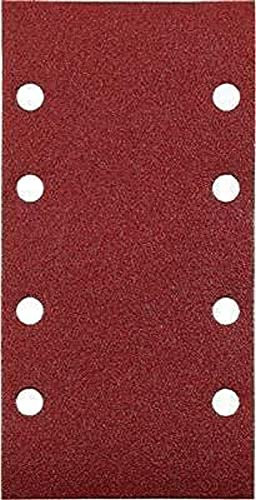 kwb Schleifstreifen 93x185 mm aus Edelkorund mit Körnung 120, werkzeugloser Wechsel, Vollkunstharz-Verleimung und verstärkter Papierträger für den mittelfeinen Schliff von Holz und Metall