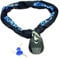 Oxford products OF21 XL Monster Chain and Padlock, Black/Blue, 2.0m, Set of 2 Pieces