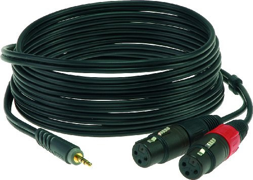 Klotz Adapter aller Art AY8-0100, mobile Aufnahme in Y-Kabel, schwarz, 1 m, Adapterkabel