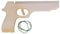 Holzspielerei Pistole Magnum Natur