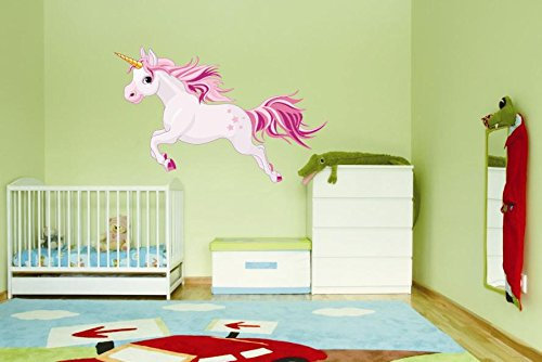 U24 Wandtattoo Einhorn Motiv Nr. 1 Wandsticker 120 x 72 cm Aufkleber