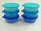 Tupperware Airtight 600ml Salad Bowl Set – Set of 6 Blue Salad Bowl Containers – Scratch Resistant Textured Material – Great for On-the-go and Food Storage