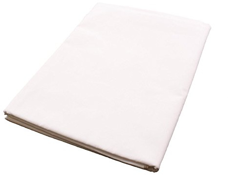 Bettlaken 160x290 cm Weiß Baumwolle Linon – Laken Betttuch Leintuch ohne Gummizug, Kochfest & strapazierfähig