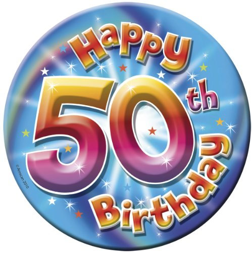amscan International Large Badge 50th Birthday
