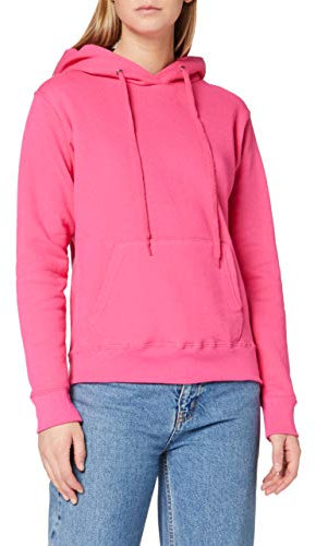 Fruit of the Loom Pull-Over Felpa con Cappuccio Classica, Rosa (Fucsia), S Donna