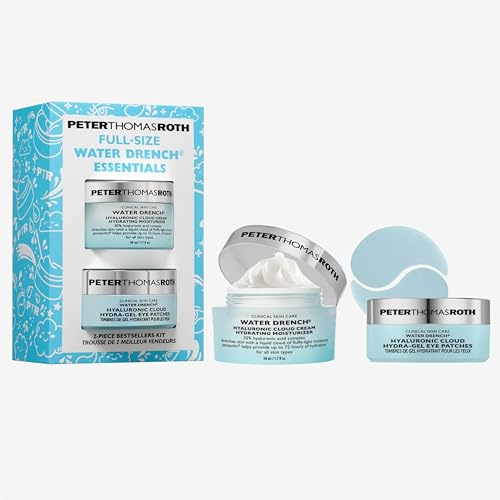 Peter Thomas Roth Water Drench® Essentials 2-Piece Set – Hyaluronsäure Feuchtigkeitsset mit Cloud Cream & Eye Patches – Intensive Hydration für Gesicht & Augen – Anti-Aging Pflege