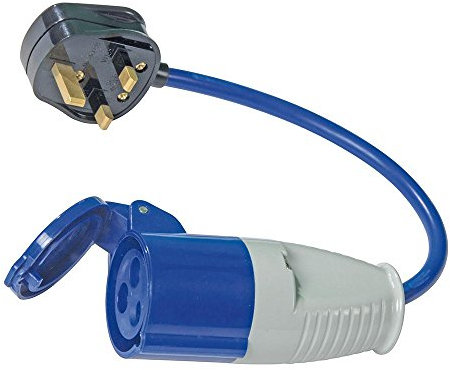 Silverline 13a-16a Fly Lead Converter 13a Plug To 16a Socket