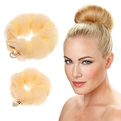 JYtop® Ring zum Formen von Dutts, „Beauty Buns“, zum Haarstyling, drehbarer Ring, 2 Stück
