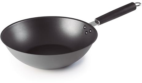 LACOR WOK ACIER ANTEADHERENT D.28 CM, Noir