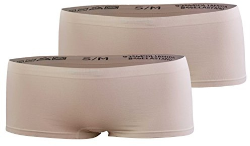 Yenita 2er oder 6er Pack Damen Seamless Microfaser Pantys, Hipster, Shorts, Hot Pants, Slips