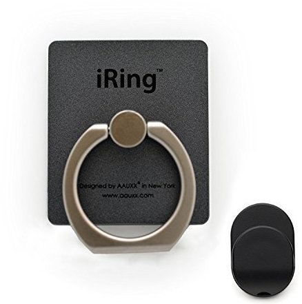 iRing Premium Style Ring, Smartphone-, Handy-Halterung, Haltegriff, Standfuß, Autohalterung, Selfie, für iPhone 6/6Plus/6S, Galaxy 5/S6/Note, Sony Xperia Z5, LG G4/Nexus 5 X, Huawei G8/P8, HTC One A9/M9/Desire