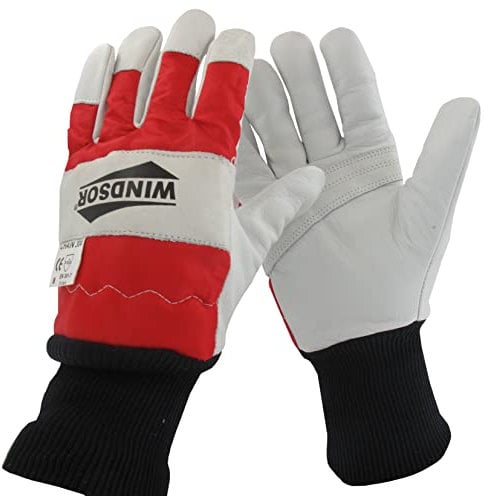 OZAKI - Gants Tronçonneuse - Gants Demi-Saison Spécial Travaux de Tronçonnage - Main Gauche en Kevlar - Taille 8/S