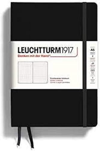 Leuchtturm1917 340833 Notenbuch A4 Master Lineatur: Notensystem, schwarz